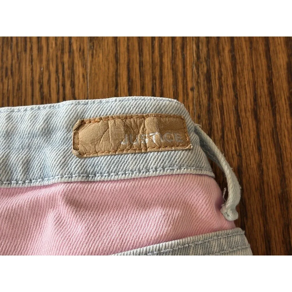 Justice Care Bears Jeans Girls Size 8 Light Wash 90s Cartoon Flare Leg Retro Y2K